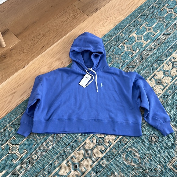 Polo Ralph Lauren blue cropped hoody size XS NWT - Picture 3 of 8